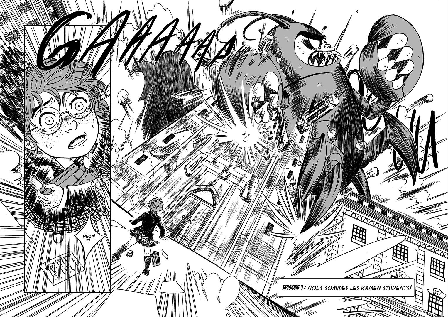 Kamen Students - Manga Panel Kamen Students - Manga Panel